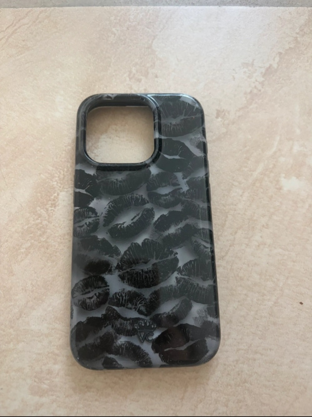iPhone 15 pro Velvet Caviar Black Kiss Print Phone Case